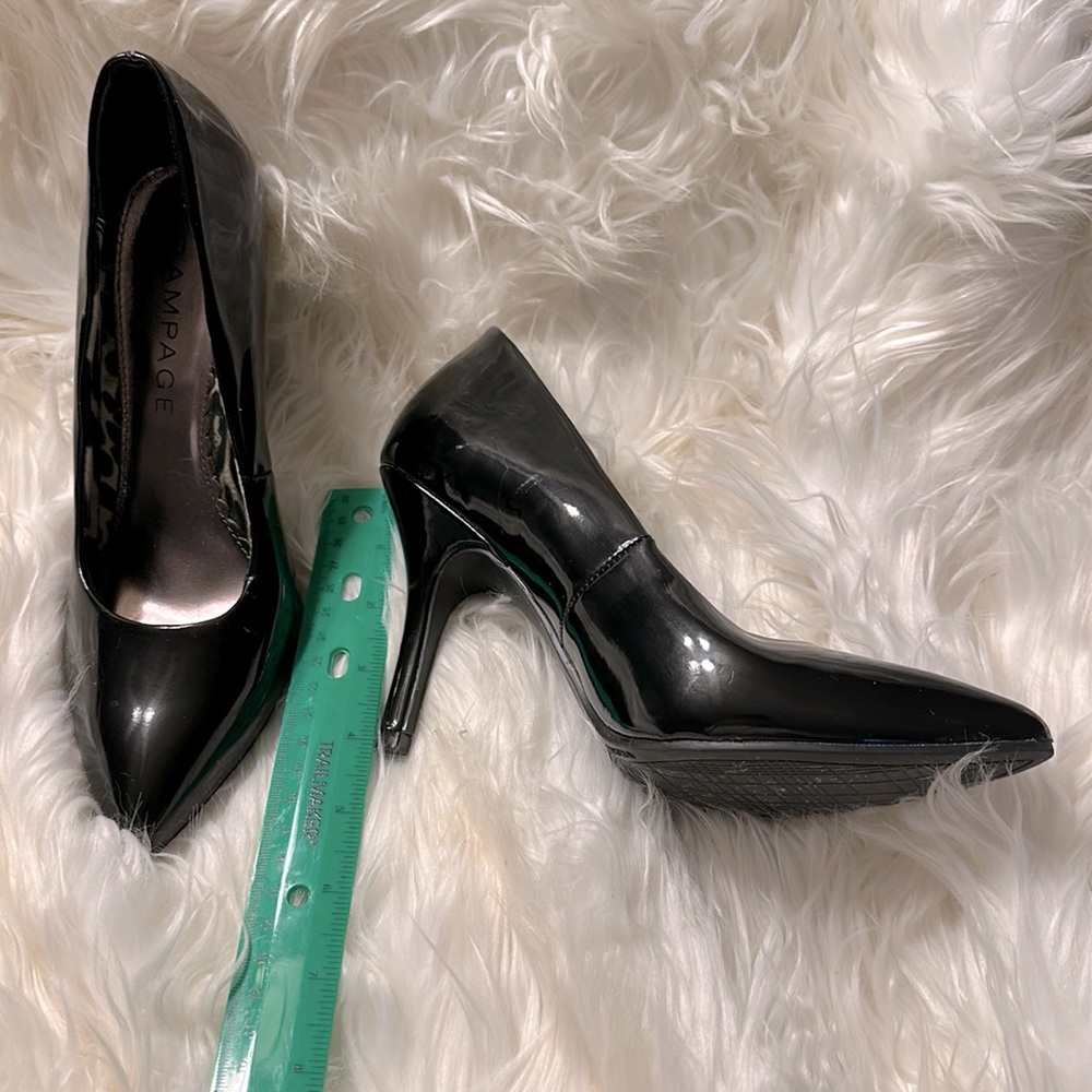 Rampage black patent heels